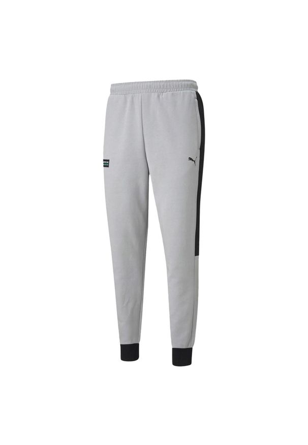 Puma - Męskie Spodnie Do Biegania AMG Petronas Mercedes. Kolor: szary. Materiał: dresówka