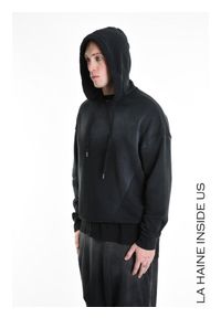 La Haine Inside Us Bluza | 3V M1200 | Mężczyzna | Czarny. Okazja: na co dzień. Typ kołnierza: kaptur. Kolor: czarny. Materiał: bawełna. Styl: casual #3