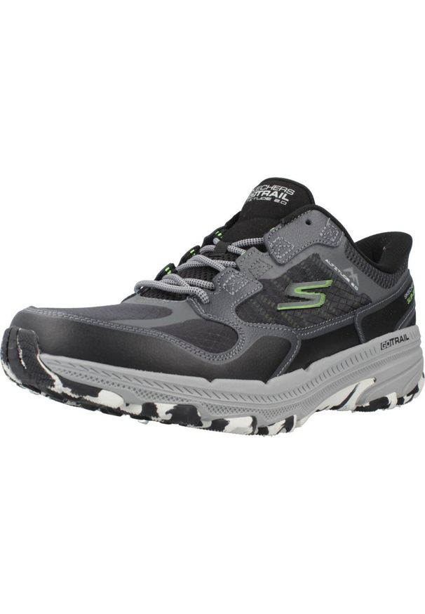 skechers - Kapcie SKECHERS GO RUN TRAIL 2.0 Szary. Kolor: szary. Materiał: syntetyk, tkanina. Sport: bieganie