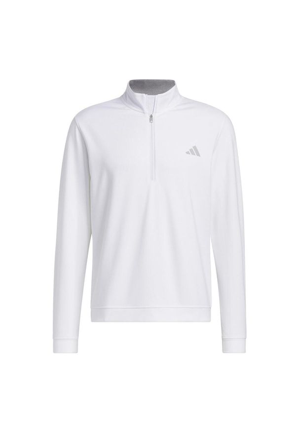 Adidas - Elevated 1/4-Zip Pullover. Typ kołnierza: golf. Kolor: biały. Materiał: materiał. Sport: golf