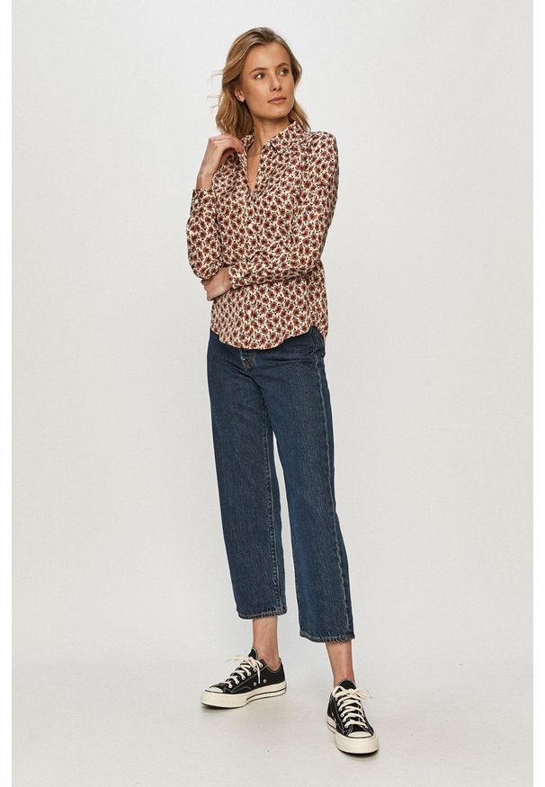 Levi's® - Levi's - Jeansy Ribcage Straight Ankle. Okazja: na co dzień, na spotkanie biznesowe. Kolor: niebieski. Wzór: gładki. Styl: biznesowy, casual