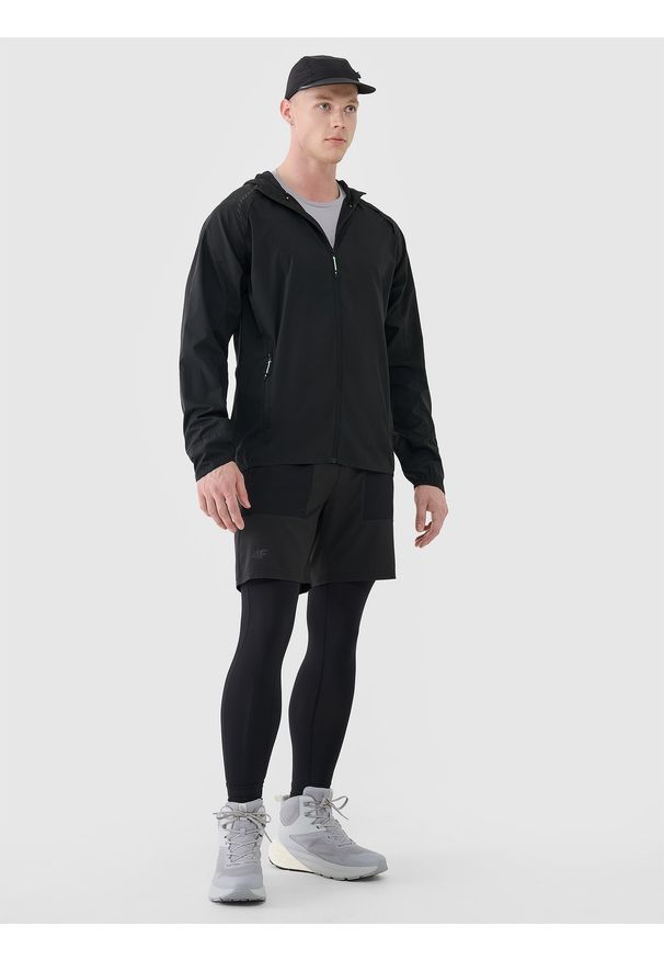 4f - 4F Wysokie buty trekkingowe SPEED HIKER z membraną męskie - szare 44. Kolor: szary. Materiał: guma, materiał. Szerokość cholewki: normalna. Sport: turystyka piesza