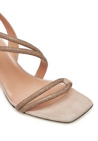 Pollini Sandały SA16037C0MTA0122 Beżowy. Kolor: beżowy. Materiał: zamsz, skóra #4