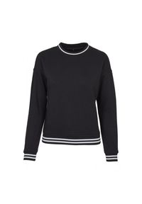 BUILD YOUR BRAND - Sweter Damski Oversized College. Kolor: biały, wielokolorowy, czarny