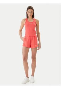 Calvin Klein Swimwear Top LV00Q61152 Różowy Slim Fit. Kolor: różowy. Materiał: bawełna #3