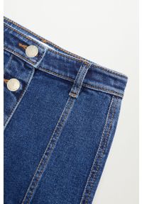 Mango Kids - Spódnica dziecięca MONIC. Okazja: na co dzień. Kolor: niebieski. Materiał: bawełna, jeans, denim, dzianina, elastan. Wzór: gładki. Styl: casual #2
