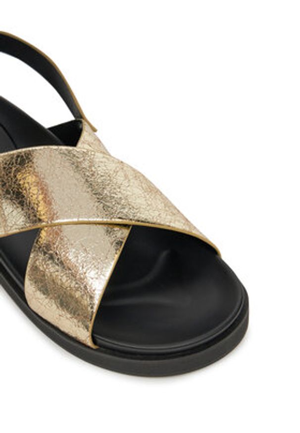 ONLY Shoes Sandały Onlminnie 2 15253212 Złoty. Kolor: złoty. Materiał: skóra
