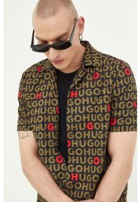 Hugo - HUGO koszula bawełniana męska regular. Materiał: bawełna #1