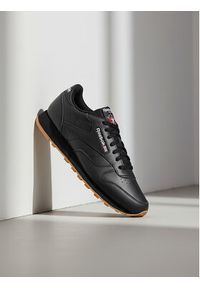 Reebok Sneakersy EO-CLASSIC LEATHER 100008493 Czarny. Kolor: czarny. Materiał: syntetyk, skóra. Model: Reebok Classic #9