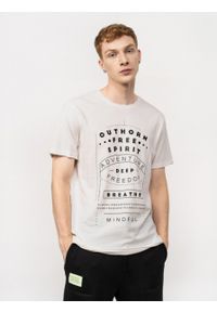 outhorn - T-shirt z nadrukiem męski. Okazja: na co dzień. Materiał: dzianina, bawełna. Wzór: nadruk. Styl: casual #10