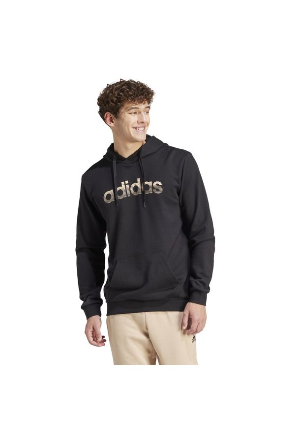 Adidas - Bluza z kapturem męska ADIDAS Gym & Pilates. Typ kołnierza: kaptur. Materiał: włókno, materiał, bawełna. Sport: joga i pilates