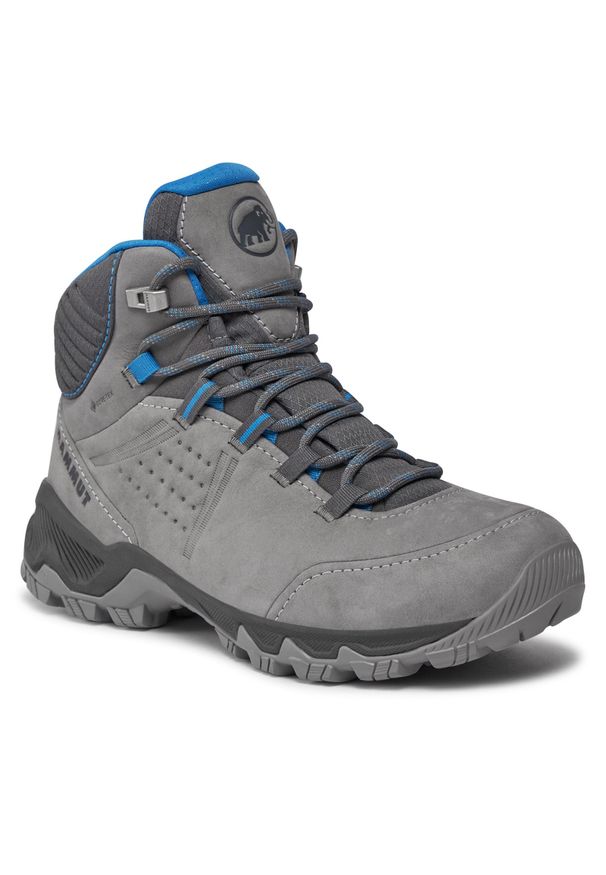 Trekkingi Mammut Nova IV Mid Gtx GORE-TEX 3030-04730-00668 Titanium/Light Ice. Kolor: szary. Materiał: nubuk, skóra