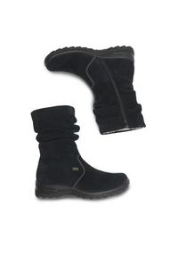 Rieker Botki Z7171-01 Czarny. Kolor: czarny. Materiał: materiał #6