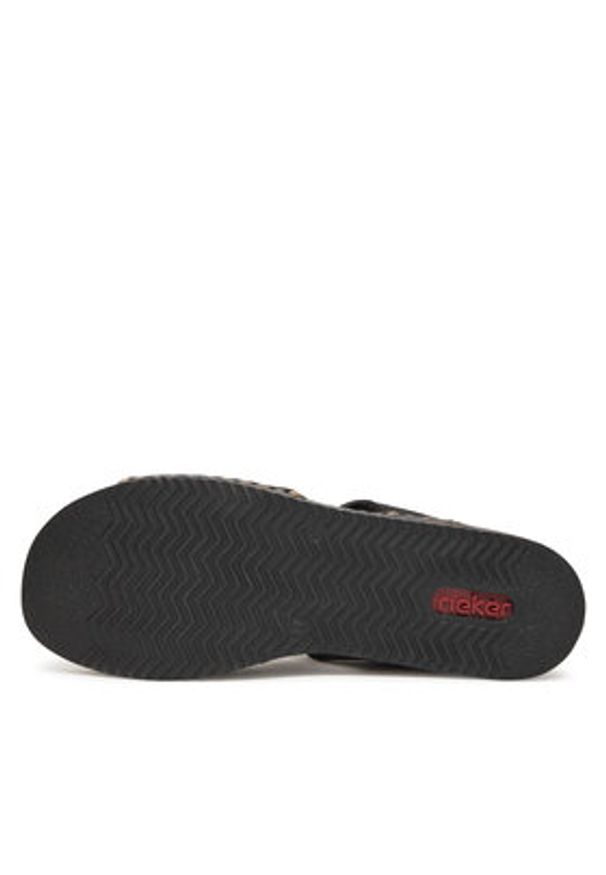 Rieker Sandały 62971-00 Czarny. Kolor: czarny. Materiał: materiał, syntetyk