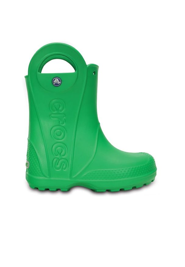 Kalosze Crocs Handle It Rain Boot Kids 12803-3E8 - zielone. Kolor: zielony. Materiał: materiał. Styl: młodzieżowy