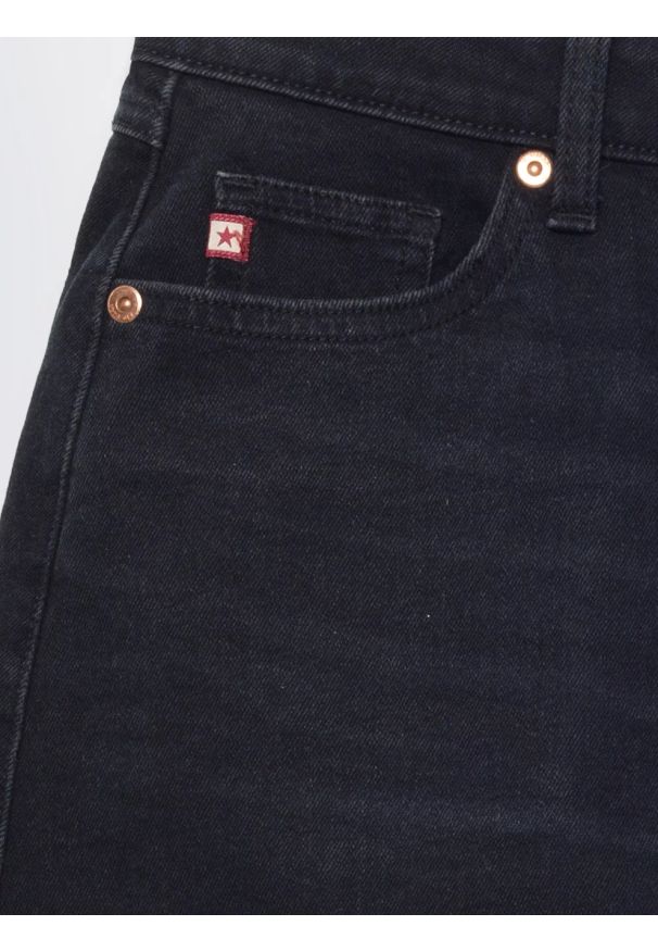 Big-Star - Szorty damskie jeansowe czarne Authentic Girl 989. Okazja: na co dzień. Stan: podwyższony. Kolor: czarny. Materiał: jeans. Styl: casual, klasyczny