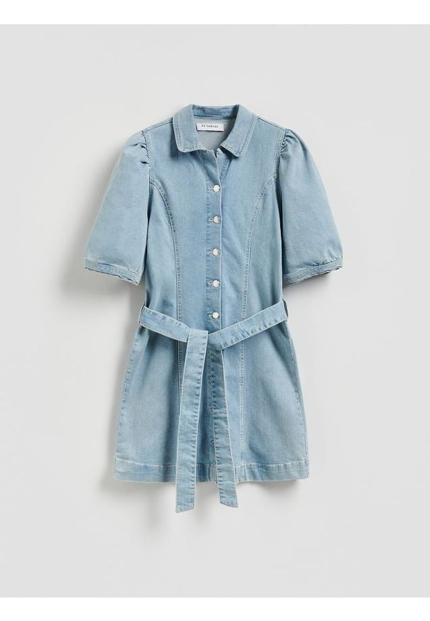 Reserved - Jeansowa sukienka - niebieski. Kolor: niebieski. Materiał: jeans
