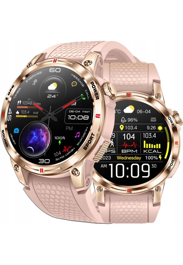 JG Smart - SMARTWATCH DAMSKI Z GPS MENU PL AMOLED 400mAh ROZMOWY CIŚNIENIE PULS SPORT. Rodzaj zegarka: smartwatch. Styl: sportowy