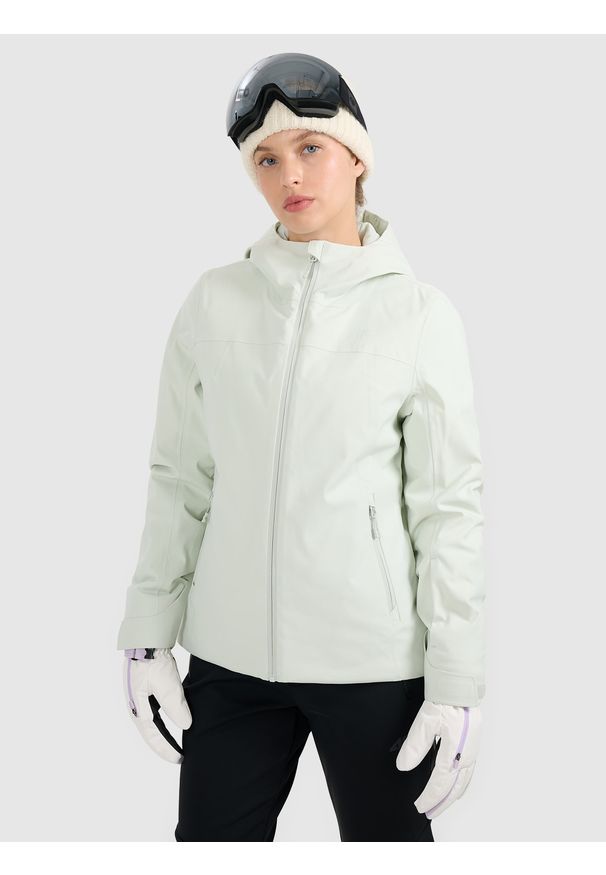 4f - 4F Kurtka narciarska membrana 5000 damska - miętowa XS. Kolor: turkusowy. Materiał: materiał. Sezon: zima