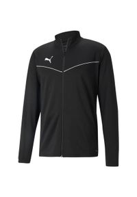 Puma - Męska Poliestrowa Kurtka Treningowa TeamRISE. Kolor: czarny. Materiał: poliester