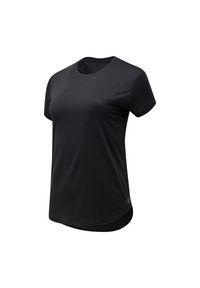 Koszulka damska New Balance WT11452BKH – czarna. Kolor: czarny. Materiał: poliester, materiał. Sport: fitness