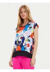 Joseph Ribkoff T-Shirt 241308 Kolorowy Regular Fit. Materiał: syntetyk. Wzór: kolorowy