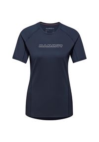 Koszulka sportowa damska Mammut Selun Fl Logo. Kolor: niebieski. Materiał: poliester, bawełna. Długość rękawa: krótki rękaw. Długość: krótkie. Sport: turystyka piesza #1