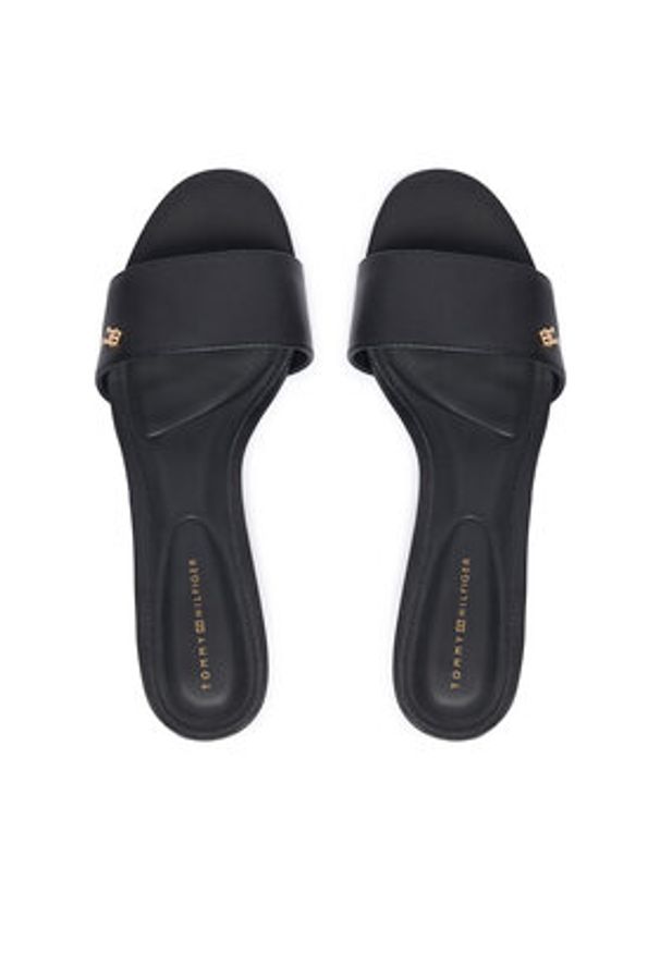 TOMMY HILFIGER - Tommy Hilfiger Klapki Th Mid Mule FW0FW09508 Czarny. Kolor: czarny. Materiał: skóra