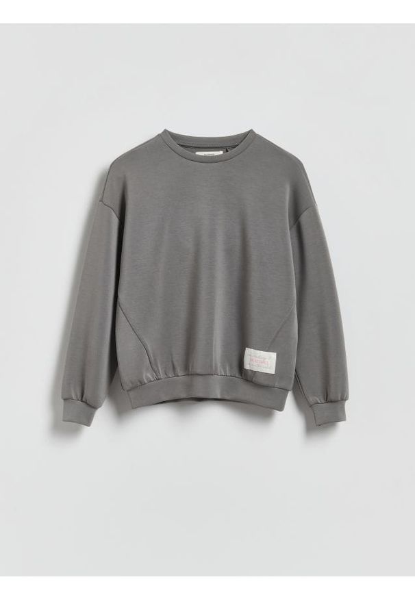 Reserved - Bluza z modalem - ciemnoszary. Kolor: szary. Materiał: dzianina