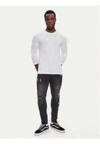 Brave Soul Longsleeve MLT-69PRAGUEM Biały Regular Fit. Kolor: biały. Materiał: bawełna. Długość rękawa: długi rękaw