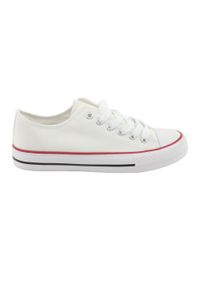 Białe Trampki Atletico CNSD-1 white. Kolor: biały. Materiał: materiał. Styl: elegancki #1