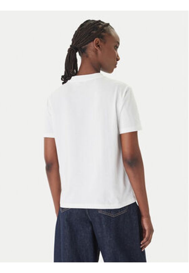 Patrizia Pepe T-Shirt 2M4536/J427-W146 Biały Regular Fit. Kolor: biały. Materiał: bawełna