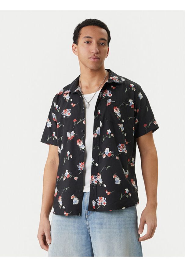 RVCA Koszula Morning Glory AVYWT00490 Czarny Regular Fit. Kolor: czarny. Materiał: wiskoza