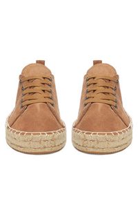 DeeZee Espadryle ZF230819 Brązowy. Kolor: brązowy. Materiał: materiał