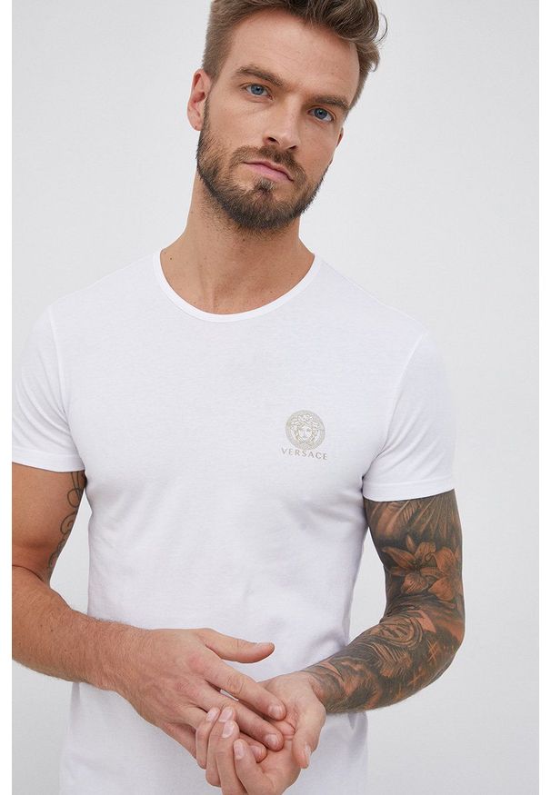 VERSACE - Versace - T-shirt (2-pack). Okazja: na co dzień. Kolor: biały. Materiał: dzianina. Styl: casual