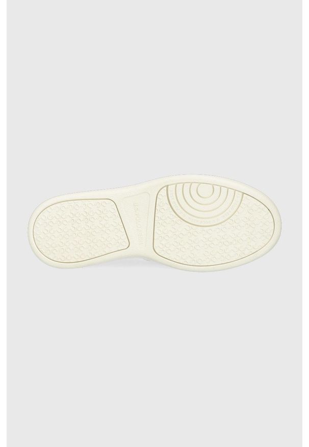 U.S. Polo Assn. sneakersy skórzane kolor biały. Nosek buta: okrągły. Kolor: biały. Materiał: skóra. Obcas: na platformie