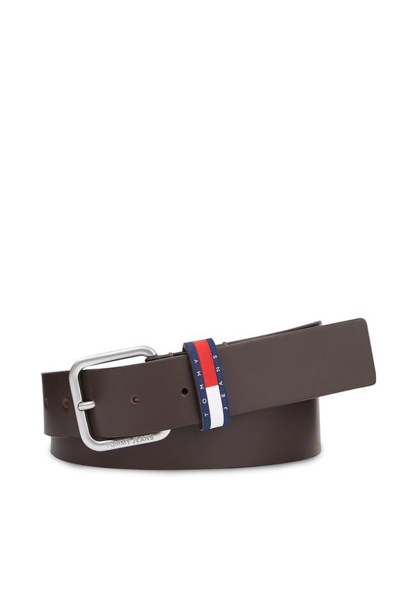 Pasek Męski Tommy Jeans. Kolor: brązowy