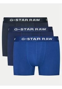 G-Star RAW - G-Star Raw Komplet 3 par bokserek D23773-D516 Niebieski. Kolor: niebieski. Materiał: bawełna