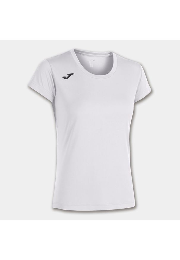 Koszulka do biegania damska Joma Record II z krótkim rękawem. Kolor: biały. Długość rękawa: krótki rękaw. Długość: krótkie. Sport: bieganie