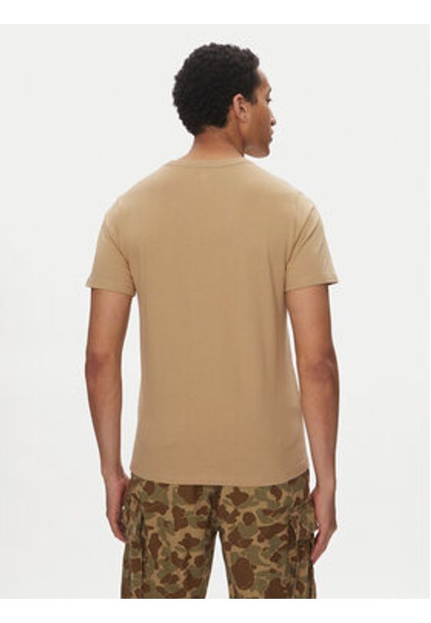 Levi's® T-Shirt Original Housemark 56605-0261 Beżowy Standard Fit. Kolor: beżowy. Materiał: bawełna