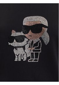 Karl Lagerfeld - KARL LAGERFELD Bluza A3W20069 Czarny Regular Fit. Typ kołnierza: dekolt w karo. Kolor: czarny. Materiał: bawełna #5