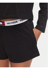 TOMMY HILFIGER - Tommy Hilfiger Piżama UW0UW05630 Czarny Regular Fit. Kolor: czarny. Materiał: bawełna