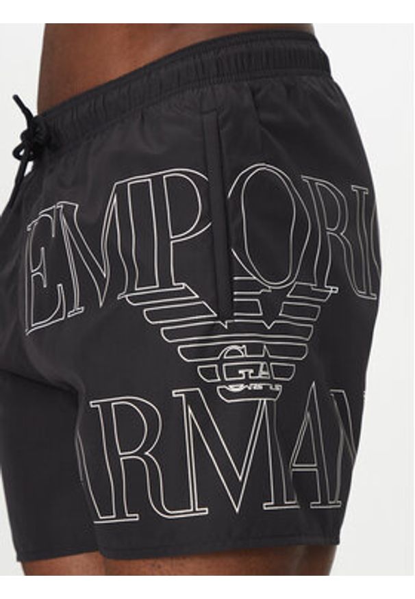 Emporio Armani Underwear Szorty kąpielowe EM000583 AF12326 UC001 Czarny Regular Fit. Kolor: czarny. Materiał: syntetyk