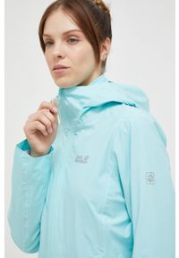 Jack Wolfskin kurtka outdoorowa Pack & Go Shell kolor turkusowy. Kolor: turkusowy. Materiał: materiał #4