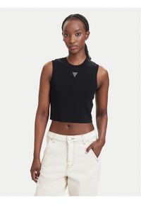 Guess Top W4GZ34 Z3F40 Czarny Slim Fit. Kolor: czarny. Materiał: syntetyk #1
