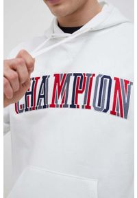 Champion bluza męska kolor biały z kapturem wzorzysta. Typ kołnierza: kaptur. Kolor: biały. Materiał: dzianina. Wzór: haft #4