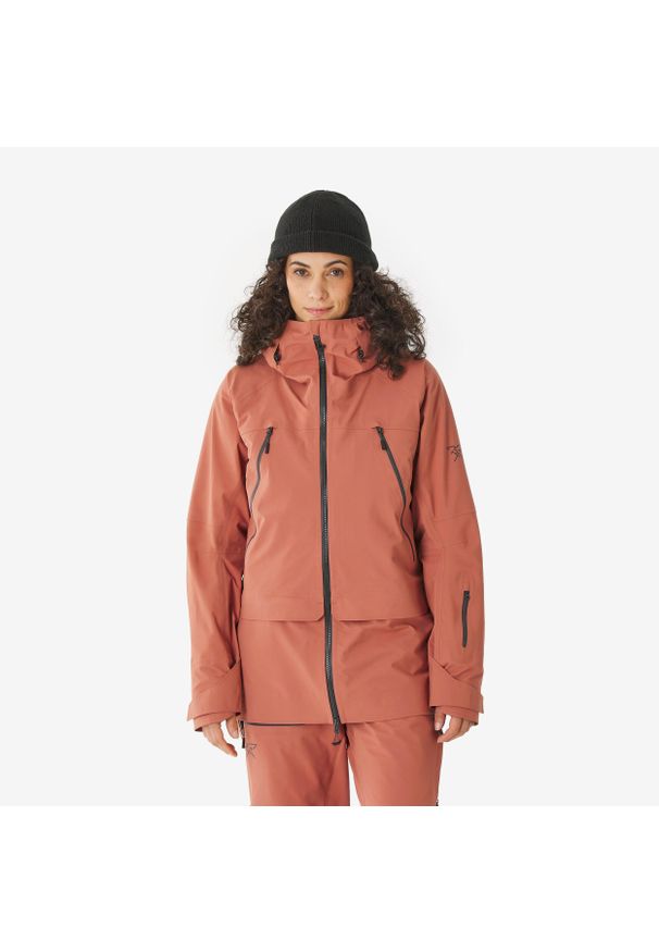 SIMOND - Kurtka narciarska damska Simond FR900 freeride. Kolor: brązowy. Sport: narciarstwo