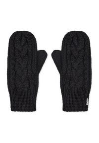Eisbar - Eisbär Rękawiczki Damskie Afra Mittens 80135 Czarny. Kolor: czarny. Materiał: wełna, materiał