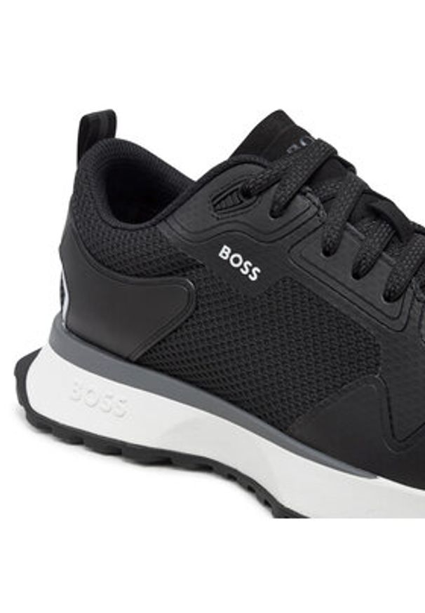 BOSS - Boss Sneakersy Jonah Runn meth 50513195 Czarny. Kolor: czarny. Materiał: materiał