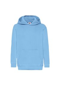 FRUIT OF THE LOOM - Bluza Z Kapturem Dla Dzieci. Typ kołnierza: kaptur. Kolor: niebieski